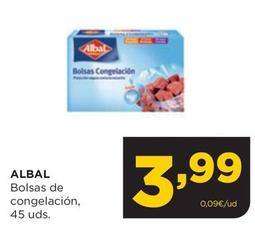 Oferta de Albal - Bolsas De Congelación, 45 Uds. por 3,99€ en Alimerka