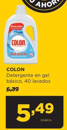 Oferta de Colon - Detergente En Gel Básico, 40 Lavados por 5,49€ en Alimerka
