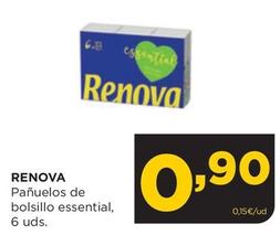 Oferta de Renova - Pañuelos De Bolsillo Essential, 6 Uds. por 0,9€ en Alimerka
