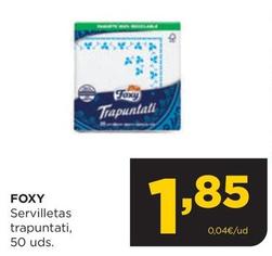 Oferta de Foxy - Servilletas Trapuntati, 50 Uds. por 1,85€ en Alimerka