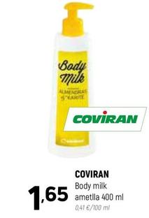 Oferta de Body milk por 1,65€ en Coviran