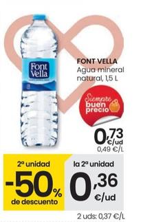 Oferta de Font Vella - Agua Mineral Natural por 0,73€ en Eroski