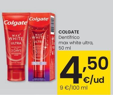 Oferta de Colgate - Dentifrico Max White Ultra por 4,5€ en Eroski