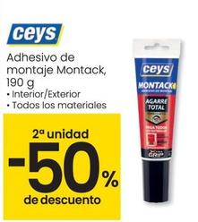 Oferta de Ceys - Adhesivo De Montaje Montack en Eroski