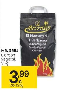 Oferta de Mr. Grill - Carbón Vegetal por 3,99€ en Eroski