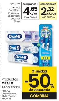 Oferta de Oral B - Dentifricio Protector-reparador Original por 4,65€ en Eroski