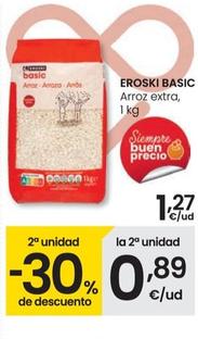 Oferta de Eroski Basic - Arroz Extra por 1,27€ en Eroski