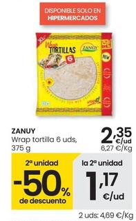 Oferta de Zanuy - Wrap Tortilla por 2,35€ en Eroski