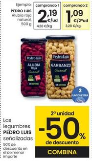 Oferta de Pedro Luís - Alubia Roja Natural por 2,19€ en Eroski