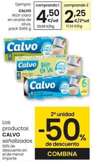 Oferta de Calvo - Atün Claro En Aceite De Oliva por 4,5€ en Eroski
