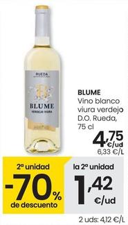 Oferta de Blume - Vino Blanco Viura Verdejo D.O. Rueda por 4,75€ en Eroski