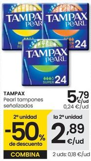 Oferta de Tampax - Pearl Tampones Senalizados por 5,79€ en Eroski