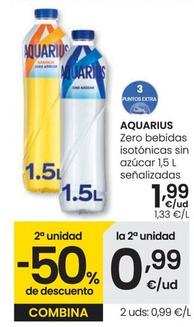 Oferta de Aquarius - Zero Bebidas Isotónicas Sin Azúcar por 1,99€ en Eroski