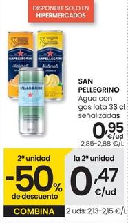 Oferta de San Pellegrino - Agua Con Gas  por 0,95€ en Eroski