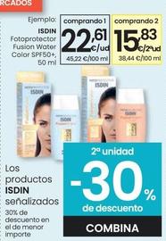 Oferta de Isdin - Fotoprotector Fusion Water Color Spf50+ por 22,61€ en Eroski