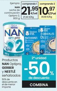 Oferta de Nestlé - Leche De Continuacion Optipro 2 por 21,95€ en Eroski