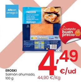 Oferta de Eroski - Salmon Ahumado por 4,49€ en Eroski