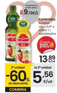 Oferta de Carbonell - Aceites Oliva 0.4' Y Sabor Senalizados por 13,89€ en Eroski