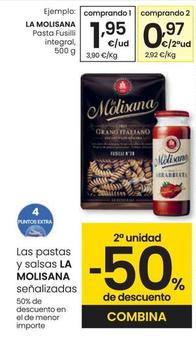 Oferta de La Molisana - Pasta Fusilli Integral por 1,95€ en Eroski