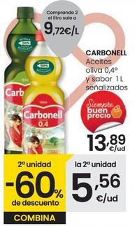 Oferta de Carbonell - Aceite Oliva 0.4% Y Sabor 1L Senalizados por 13,89€ en Eroski
