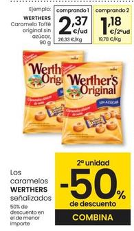 Oferta de Werther's - Caramelo Toffe Original Sin Azucar por 2,37€ en Eroski
