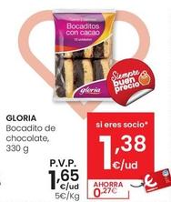 Oferta de Gloria - Bacadito De Chocolate por 1,65€ en Eroski
