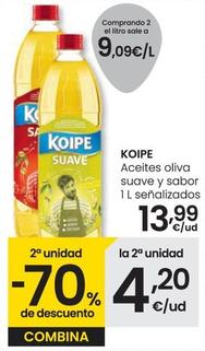 Oferta de Koipe - Aceites Oliva Suave Y Sabor 1 L Senalzados por 13,99€ en Eroski