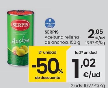 Oferta de Serpis - Aceitunas Rellenas De Anchoa por 2,05€ en Eroski