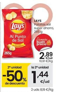 Oferta de Lay's - Patatas Sal Super Ahorro por 2,89€ en Eroski