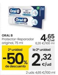 Oferta de Oral B - Dentifricio Protector - Reparador Original por 4,65€ en Eroski