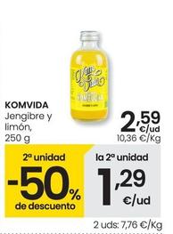 Oferta de Komvida - Jengibre Y Limon por 2,59€ en Eroski