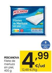 Oferta de Pescanova - Filete De Merluza Sin Piel por 5,25€ en Eroski