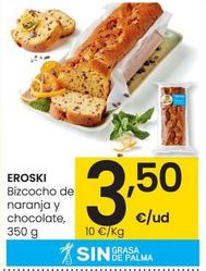 Oferta de Eroski - Bizcocho De Naranja Y Chocolate por 3,5€ en Eroski