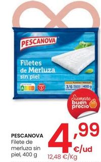 Oferta de Pescanova - Filete De Merluza Sin Piel por 4,99€ en Eroski