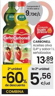 Oferta de Carbonell - Aceites Oliva 0.4 Y Sabor 1L por 13,89€ en Eroski