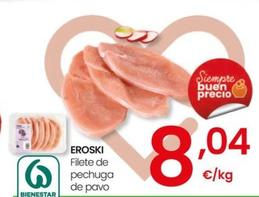 Oferta de Eroski - Filete De Pechuga De Pavo por 8,04€ en Eroski