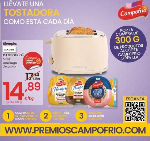 Oferta de Campofrío - Maxi Pechuga De Pavo por 14,89€ en Eroski