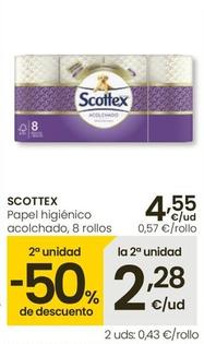 Oferta de Scottex - Papel Higienico Acolchado por 4,55€ en Eroski