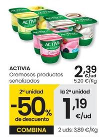 Oferta de Activia - Cremosos Productos Senalizados por 2,39€ en Eroski