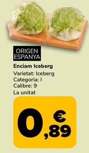 Oferta de Enciam Iceberg por 0,89€ en Supeco