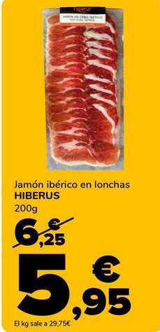 Oferta de Hiberus - Jamón Ibérico En Lonchas por 5,95€ en Supeco