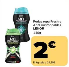 Oferta de Lenor - Perlas Ropa Fresh por 2€ en Supeco