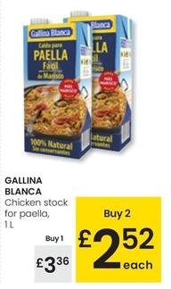 Oferta de Gallina Blanca - Chicken Stock For Paella por 3,36€ en Eroski