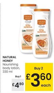 Oferta de Natural Honey - Nourishing Body Lotion por 4,8€ en Eroski