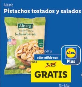 Oferta de Pistachos por 3€ en Lidl