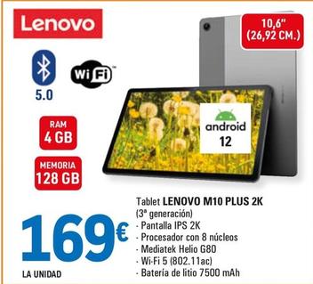 Oferta de Lenovo - Tablet M10 Plus 2K por 169€ en E.Leclerc