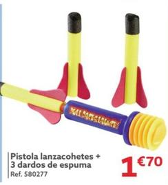 Oferta de Pistola Lanzacohetes + 3 Dardos De Espuma por 1,7€ en GiFi