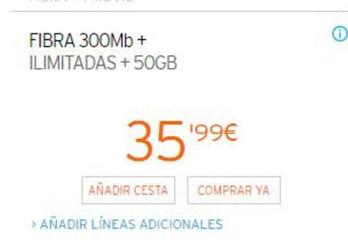 Oferta de Tarifas internet por 35,99€ en Simyo