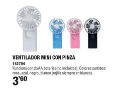 Oferta de Ventilador Mini Con Pinza por 3,6€ en Ferrcash