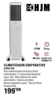 Oferta de Hjm - Climatizador Evaporativo por 199€ en Ferrcash